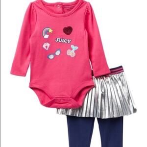 Juicy Couture Graphic Bodysuit & Skegging  NEW